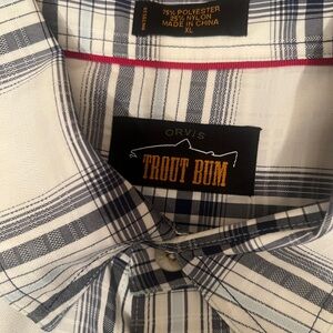 Orvis Trout Bum Men's Plaid Shirt - Navy